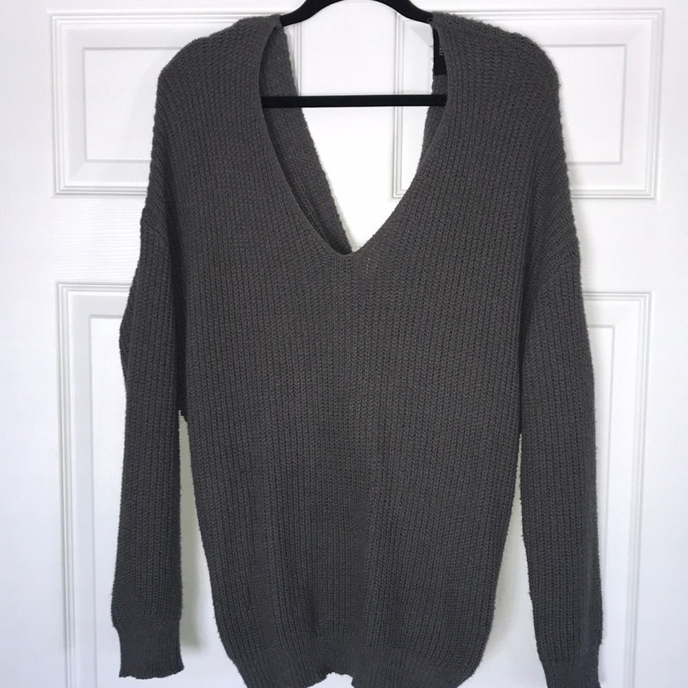 Gray Knot Sweater